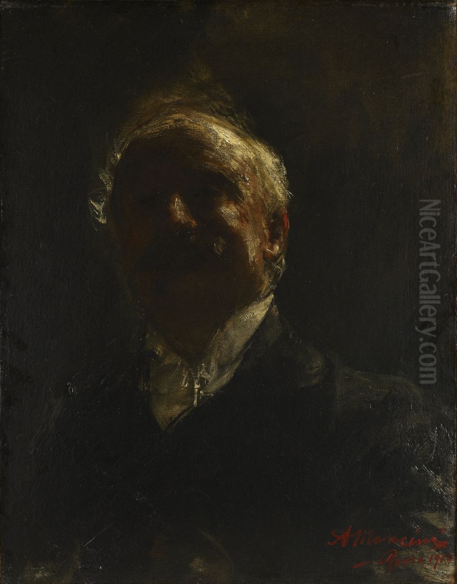 Self-Portrait Oil Painting by Antonio Mancini