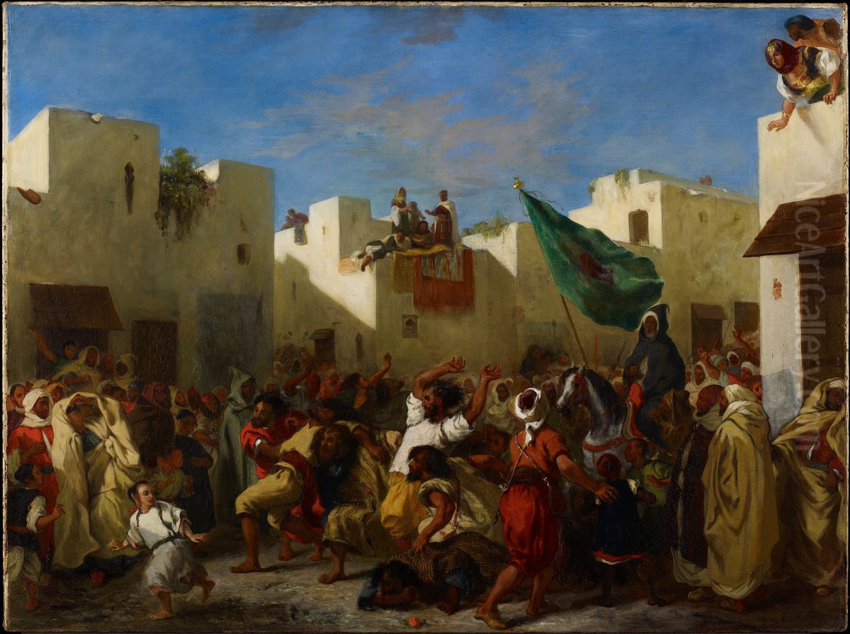 Convulsionists of Tangier Oil Painting by Eugene Delacroix