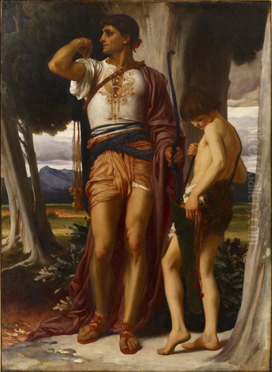 Jonathan token to David Oil Painting by Lord Frederick Leighton