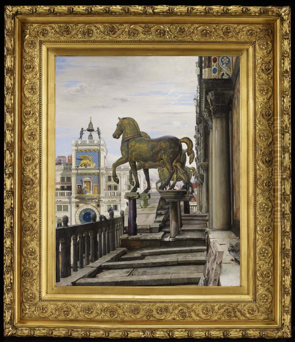 The Bronze Horses of San Marco, Venice Oil Painting by Charles Caryl Coleman