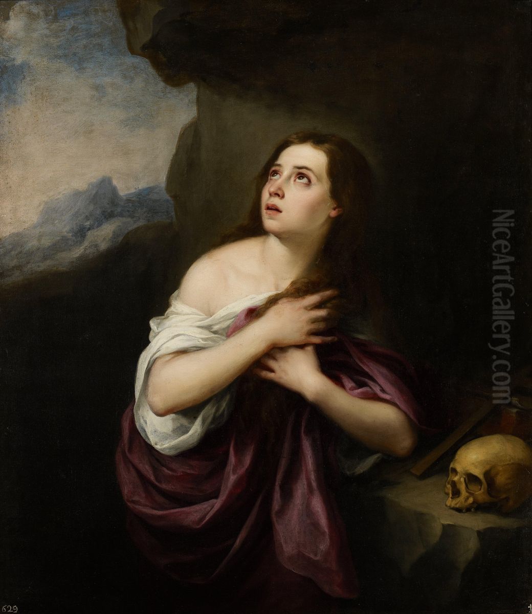 Penitent Magdelene Oil Painting by Bartolome Esteban Murillo
