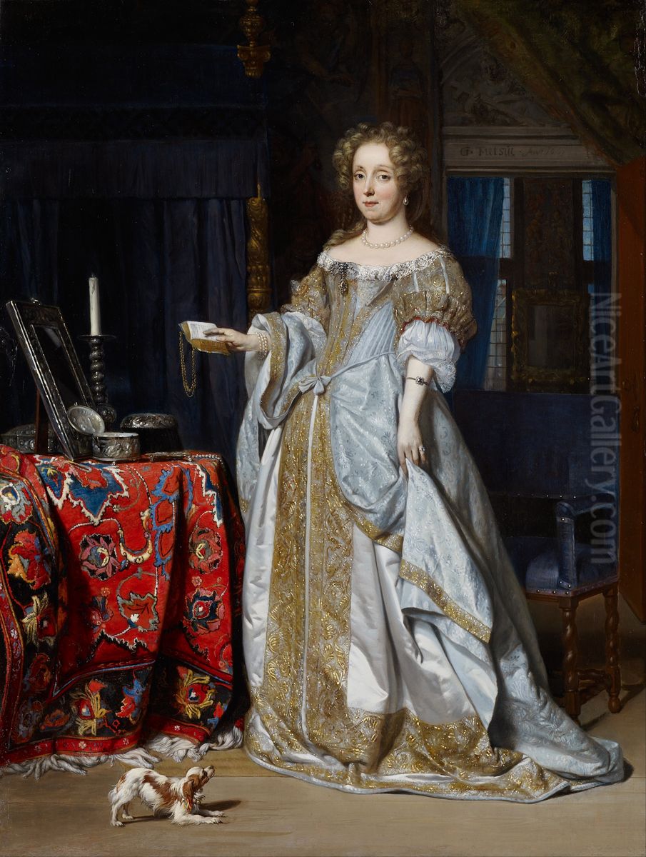Lucia Wijbrants (1638-1719) Oil Painting by Gabriel Metsu