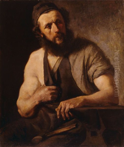 The Blacksmith Oil Painting by Franz Defregger