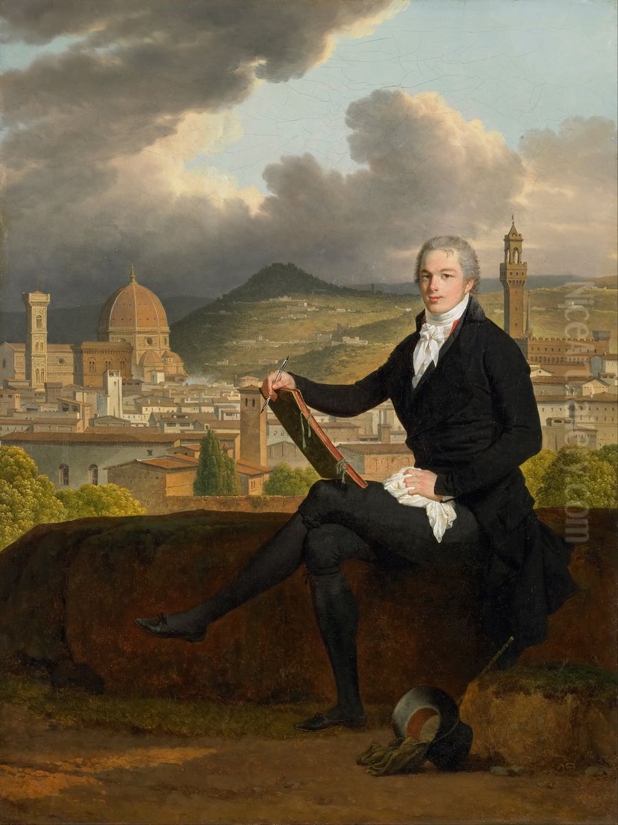 Portrait of Dr. Thomas Penrose (1769-1851) Oil Painting by Louis Gauffier