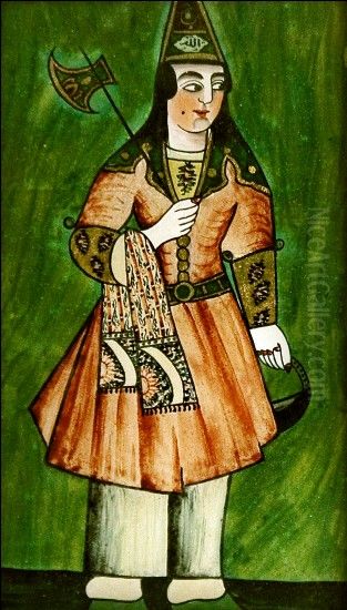 Darvish Oil Painting by Mirza Gadim Iravani
