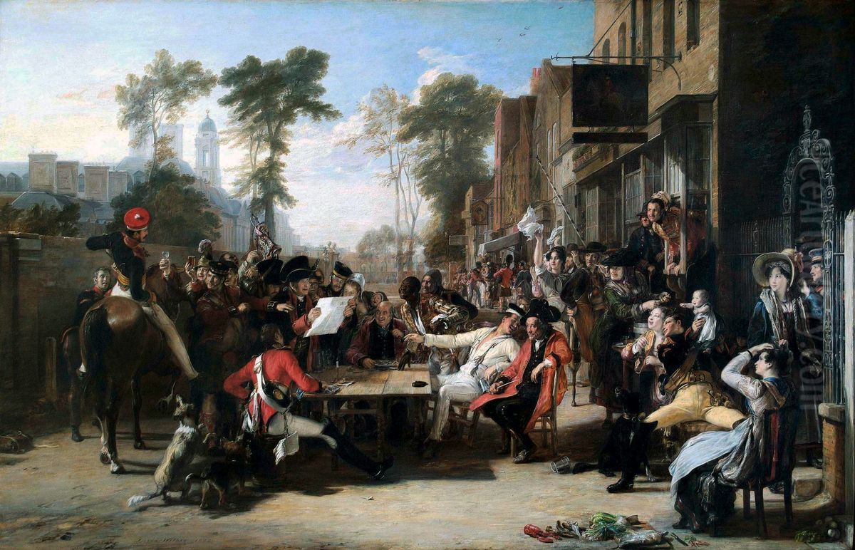 Chelsea Pensioners Reading the Waterloo Dispatch Oil Painting by David Wilkie