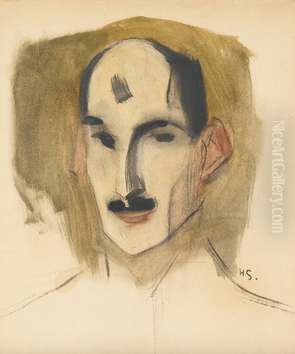 The Fencer Oil Painting by Helene Schjerfbeck