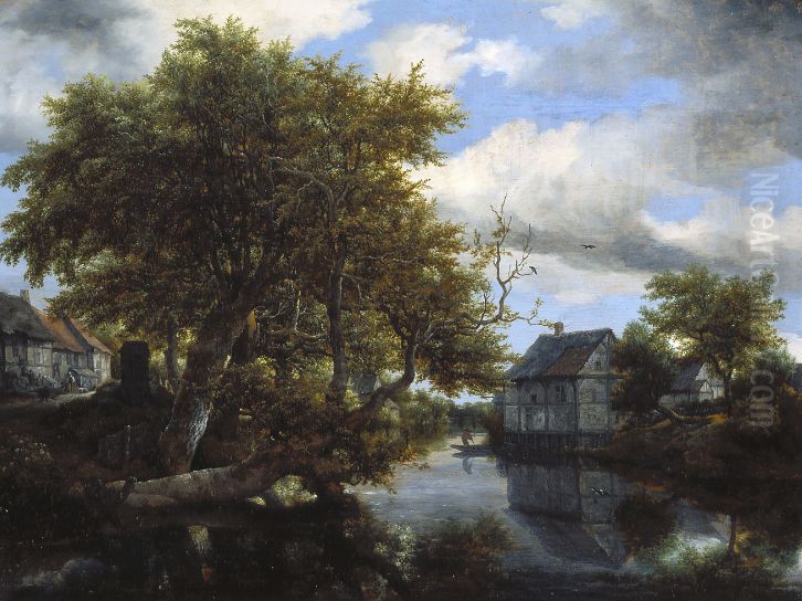 The Great Pool Oil Painting by Jacob Van Ruisdael