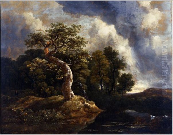 The Gnarled Oak Oil Painting by Jacob Van Ruisdael