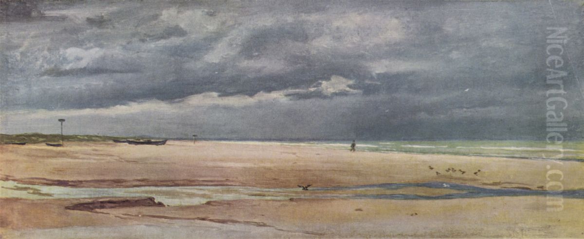 Strandparti ved Blokhusene Oil Painting by Martinus Rorbye