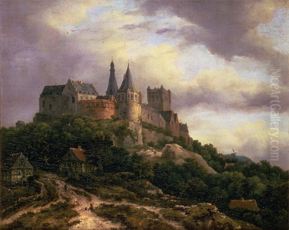 Gezicht op kasteel Bentheim Oil Painting by Jacob Van Ruisdael