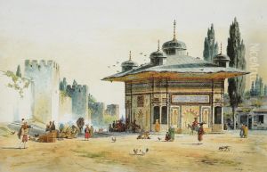 Sultans Ahmet III's Fountain by the Gate of the Seraglio in Constantinople