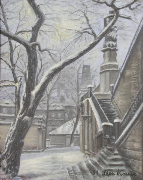 Weranda palacu w Malmaison Oil Painting by Leon Kaufmann