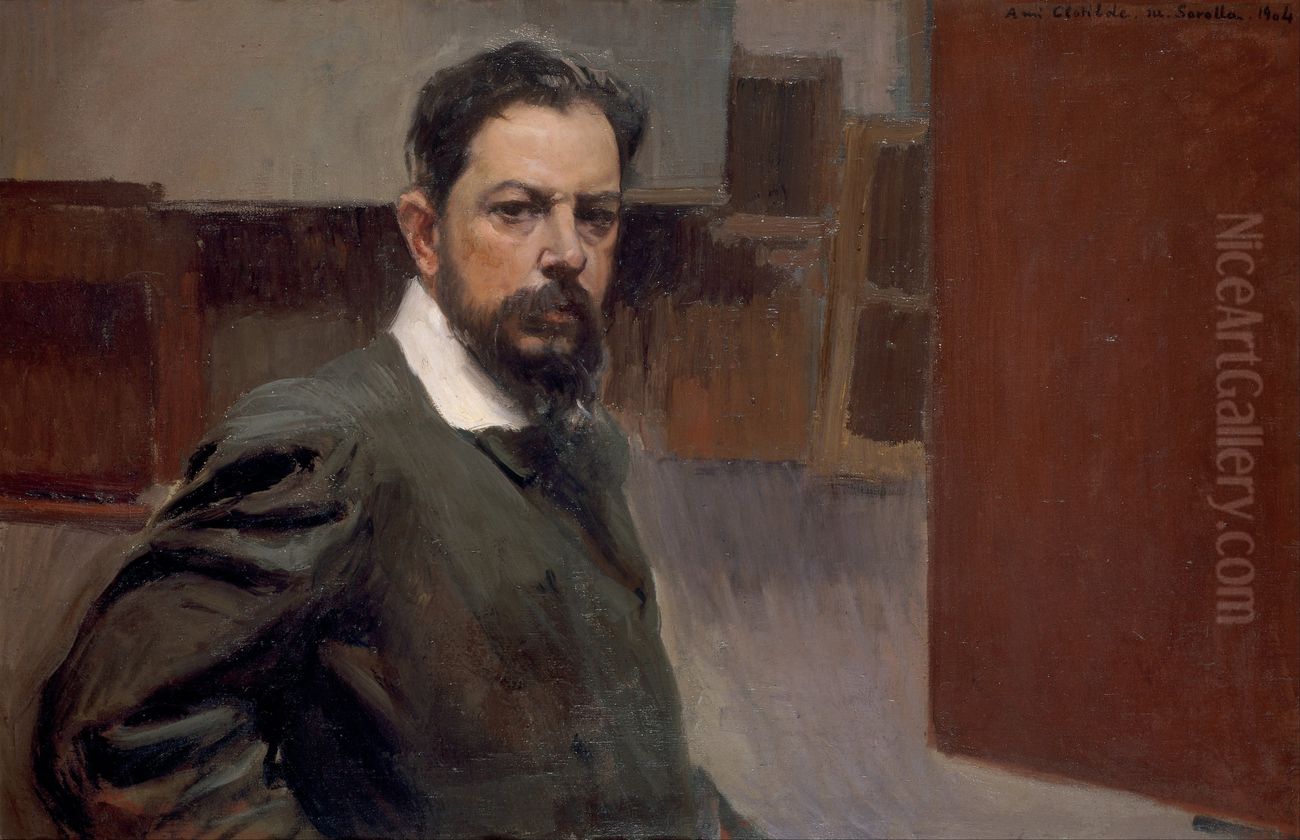 Self Portrait Oil Painting by Joaquin Sorolla