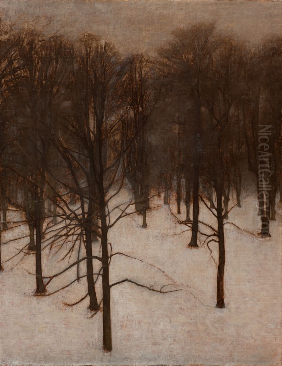 Sondermarken ved vintertid Oil Painting by Vilhelm Hammershoi