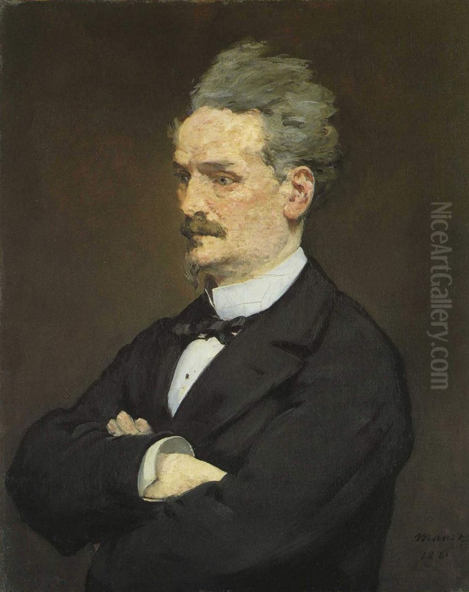 Portrait of Henri Rochefort Oil Painting by Edouard Manet