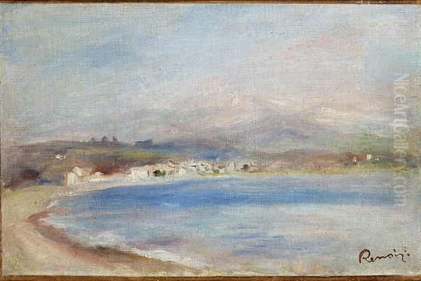 The Coast at Cagnes, Sea, Mountains Oil Painting by Pierre Auguste Renoir