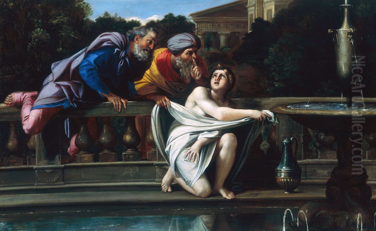 Susanna and the Elders Oil Painting by Domenico Zampieri (Domenichino)