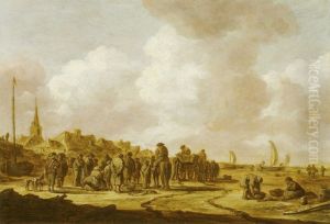 Selling fish at the Beach of Scheveningen