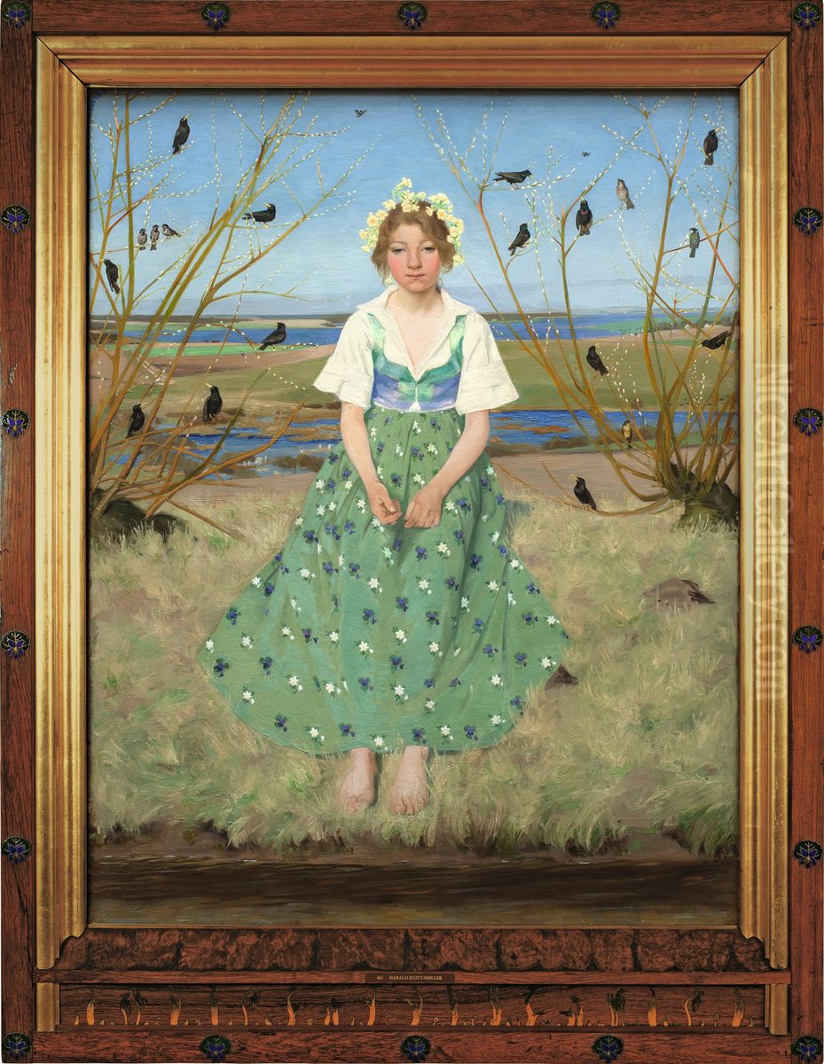 Foraret Oil Painting by Harald Slott-Moller