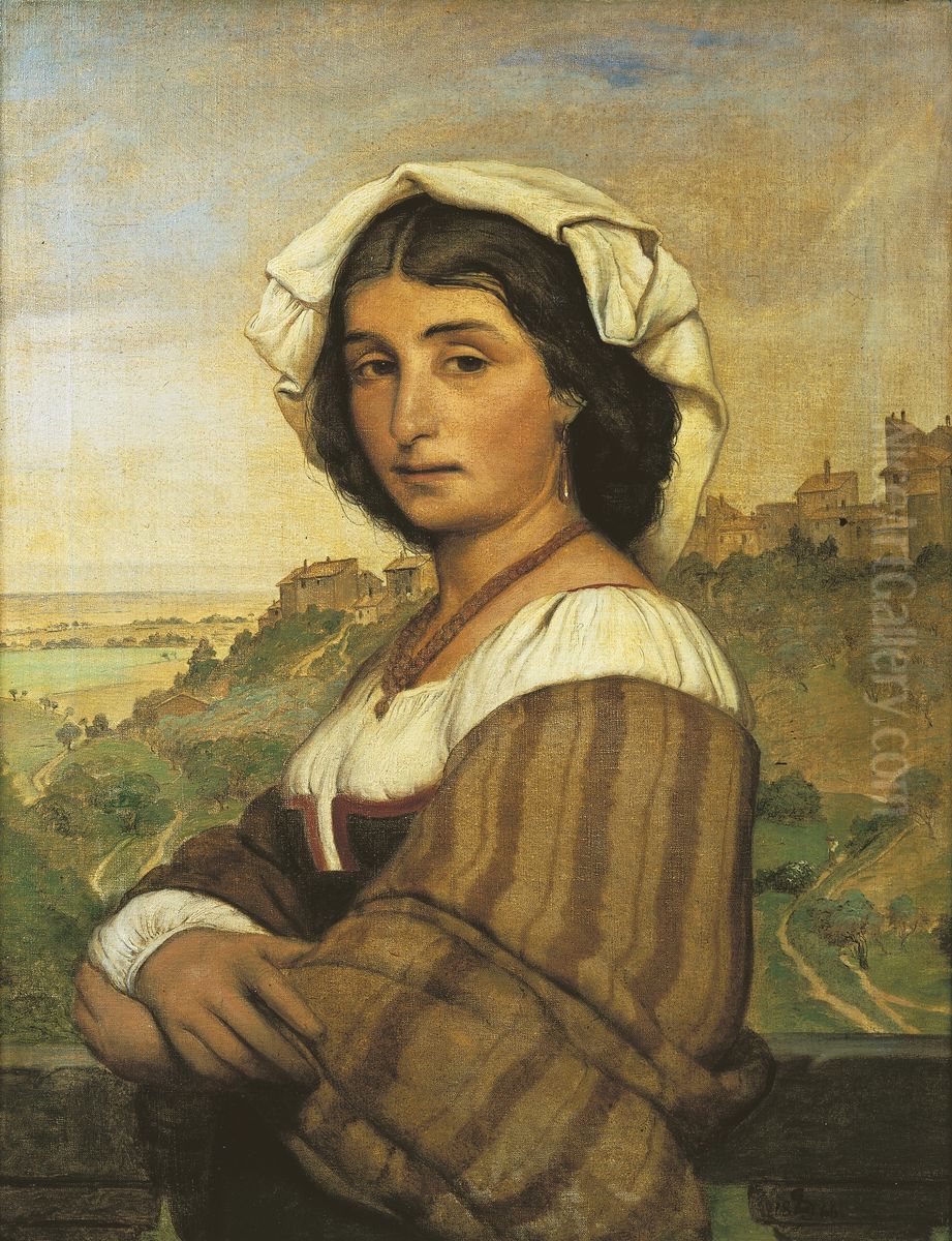 The model Stella Oil Painting by Ludvig Abelin Schou