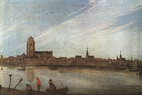 View of Zierikzee Oil Painting by Esaias Van De Velde