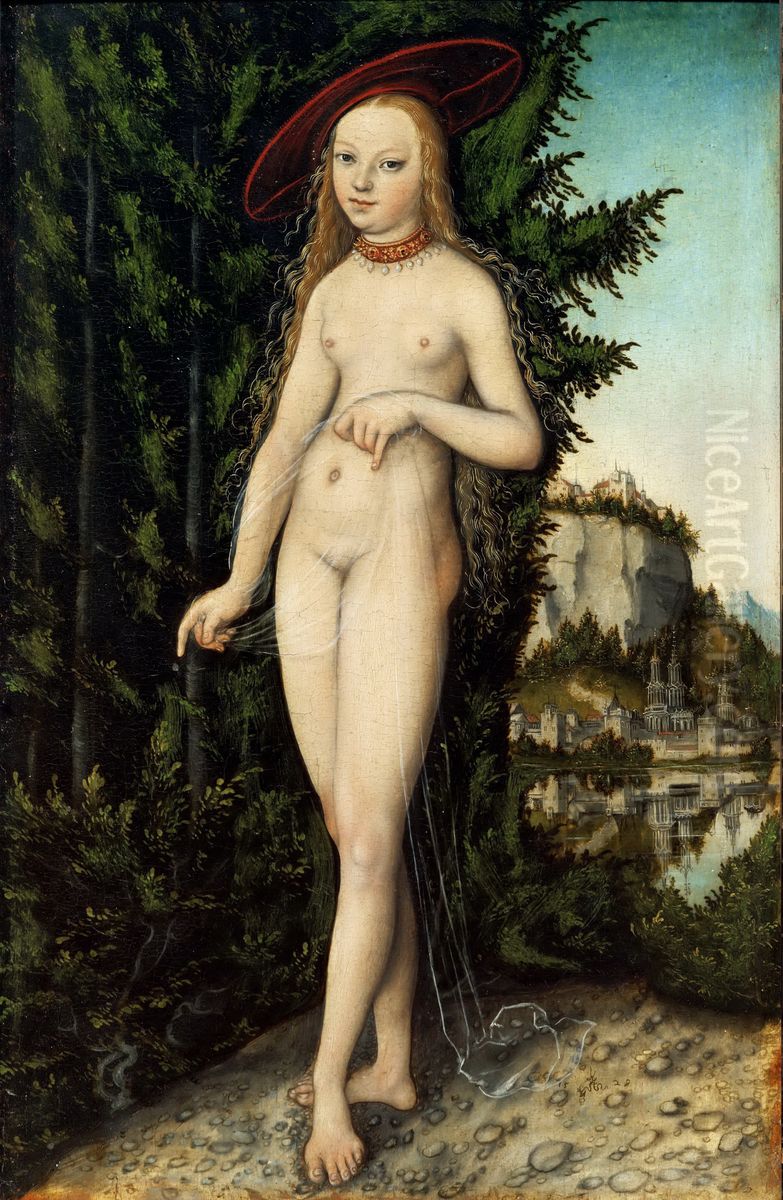 Stehende Venus in einer Landschaft Oil Painting by Lucas Cranach the Elder