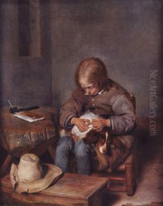The Flea-Catcher (Boy with his Dog)