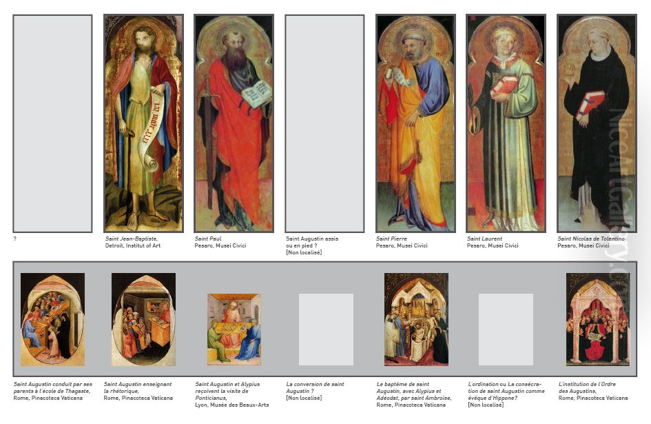 Polyptych of St Augustine of Pesaro. Oil Painting by Niccolo Di Pietro