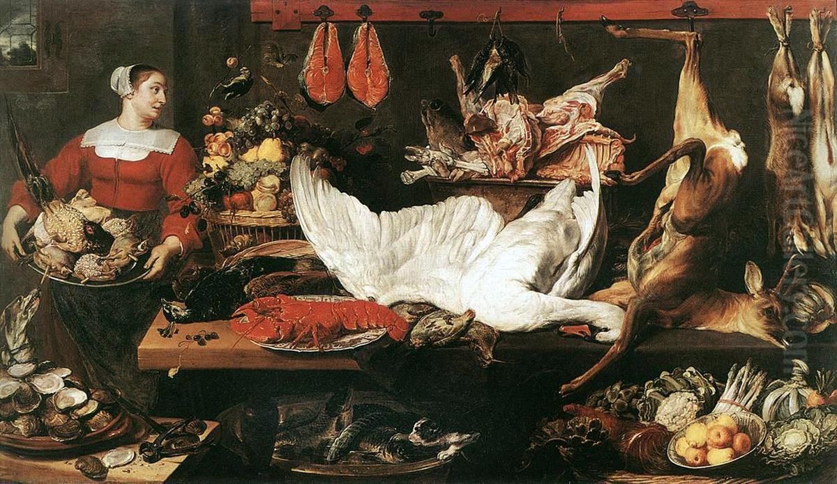 Cook in a Pantry Oil Painting by Frans Snyders