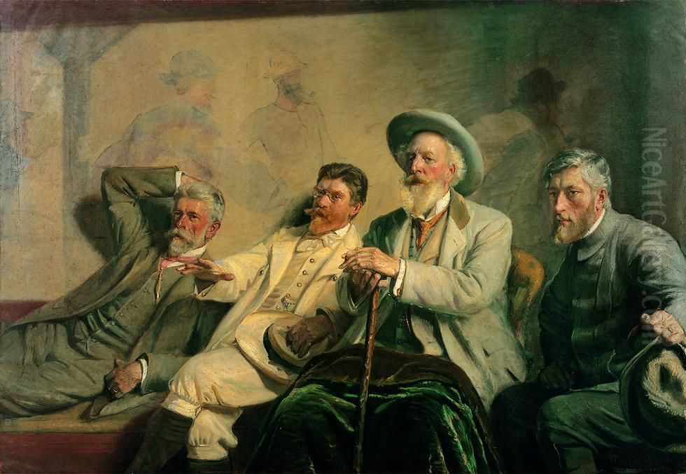 Kunstdommere Oil Painting by Michael Peter Ancher