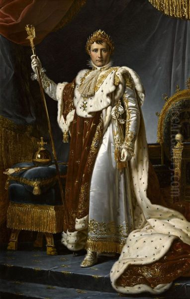 Napoleon in Coronation Robes Oil Painting by Francois Gerard