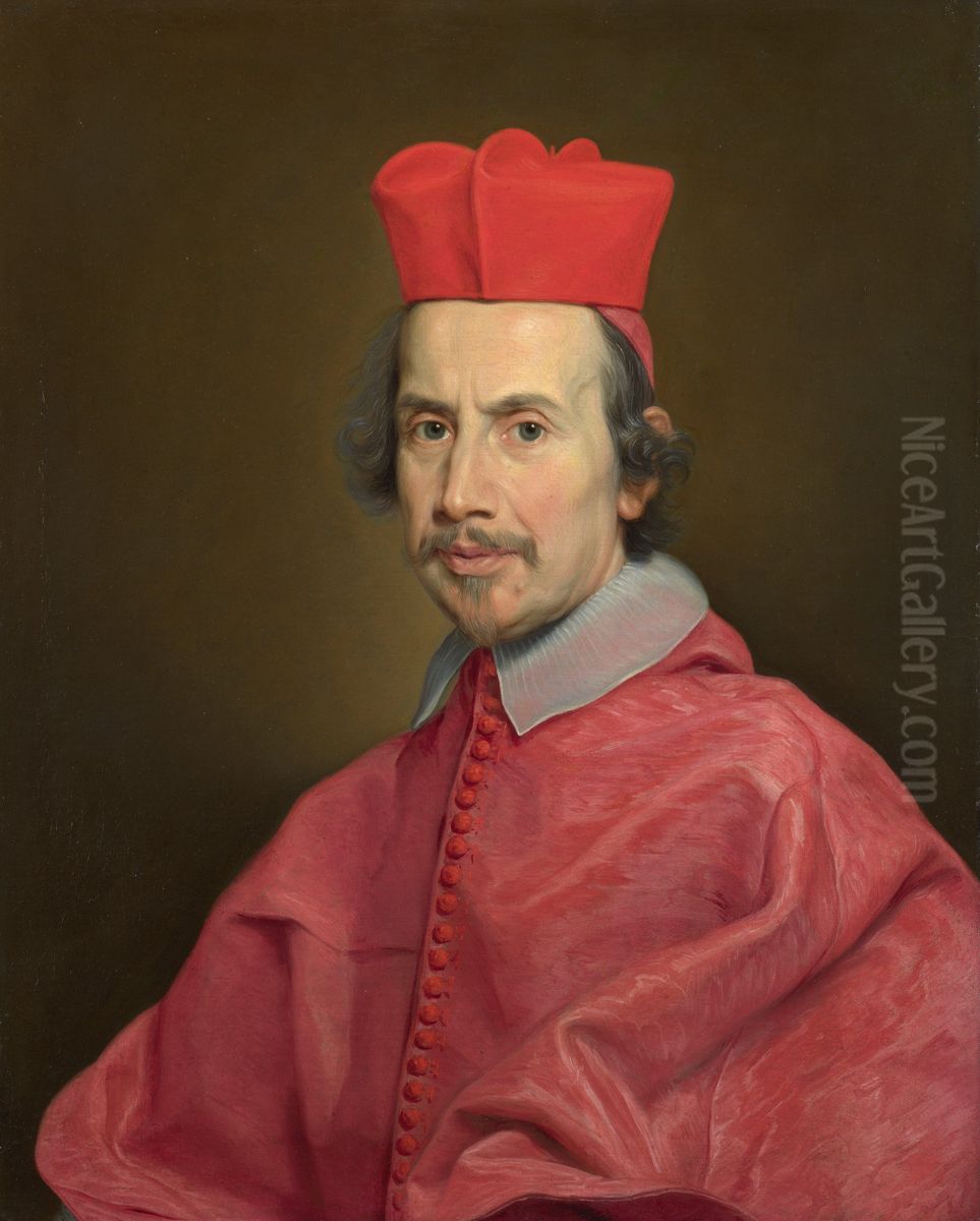 Portrait of Cardinal Marco Gallo Oil Painting by Giovanni Battista Gaulli