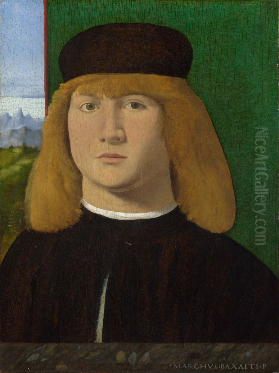 Portrait of a Young Man Oil Painting by Marco Basaiti