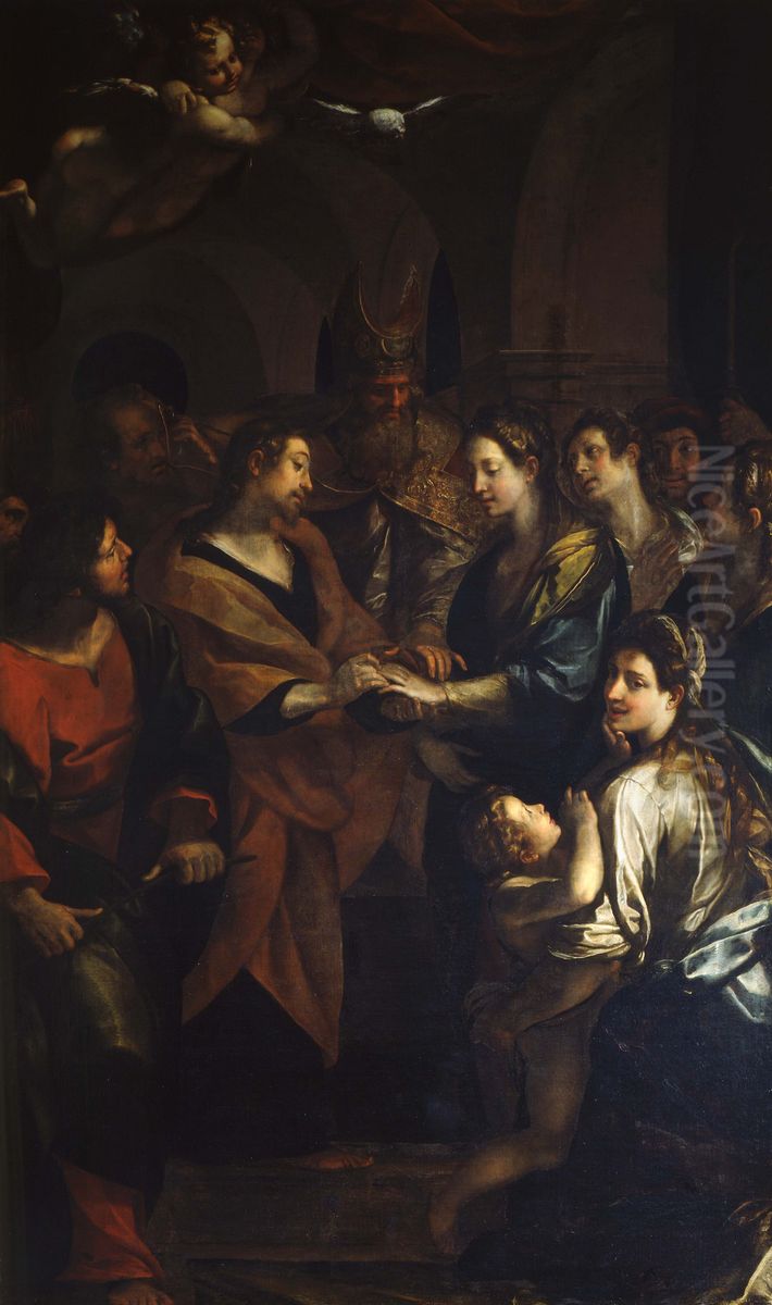 Sposalizio della Vergine Oil Painting by Giulio Cesare Procaccini