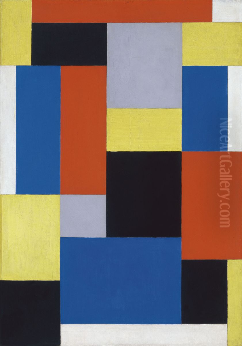 Composition XX Oil Painting by Theo van Doesburg