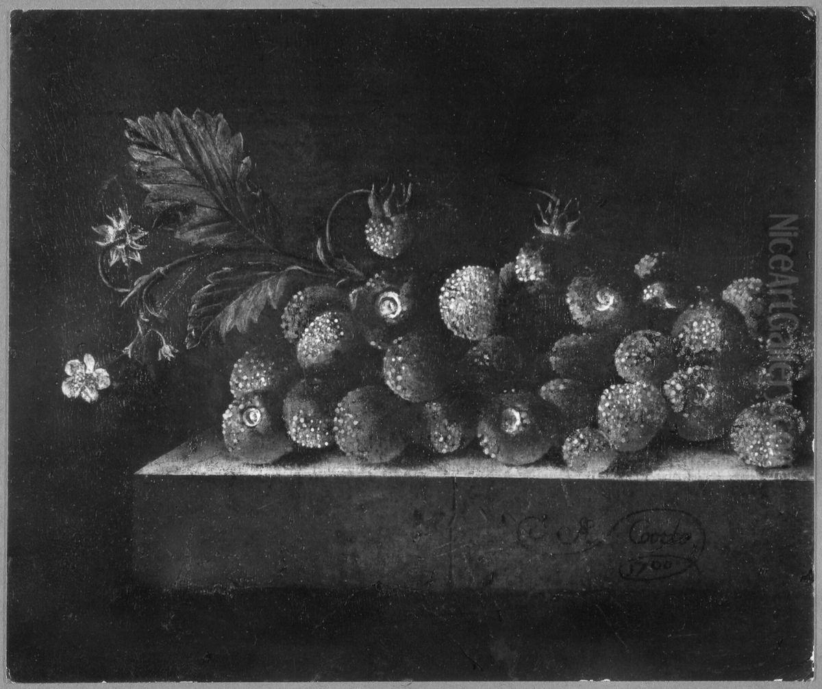 Still-Life with Strawberries Oil Painting by Adriaen Coorte
