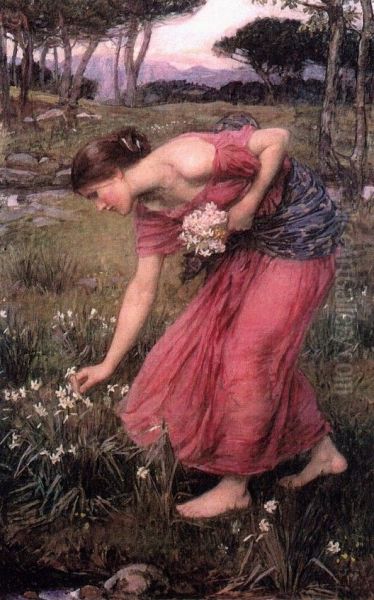 Narcissus Oil Painting by John William Waterhouse