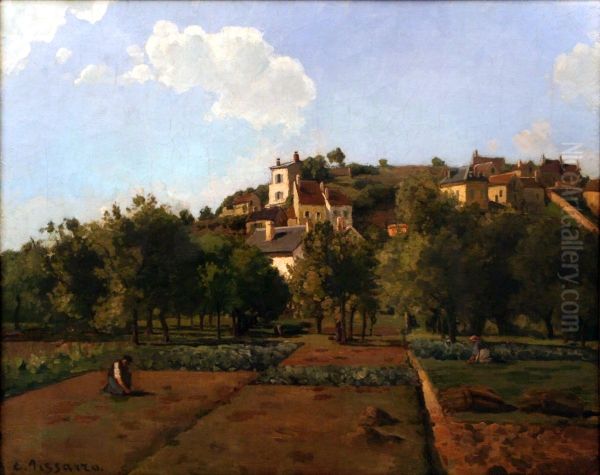 Pontoise Oil Painting by Camille Pissarro