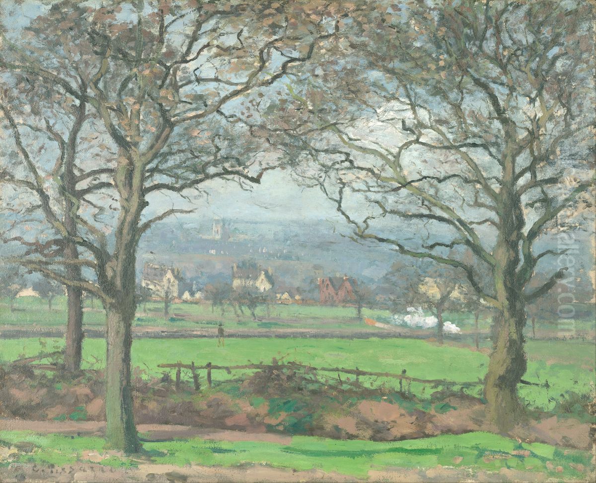 Near Sydenham Hill Oil Painting by Camille Pissarro