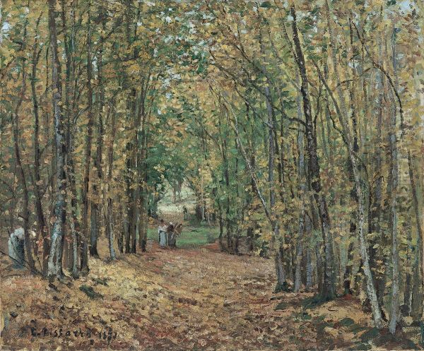 Avenue in the Parc de Marly Oil Painting by Camille Pissarro
