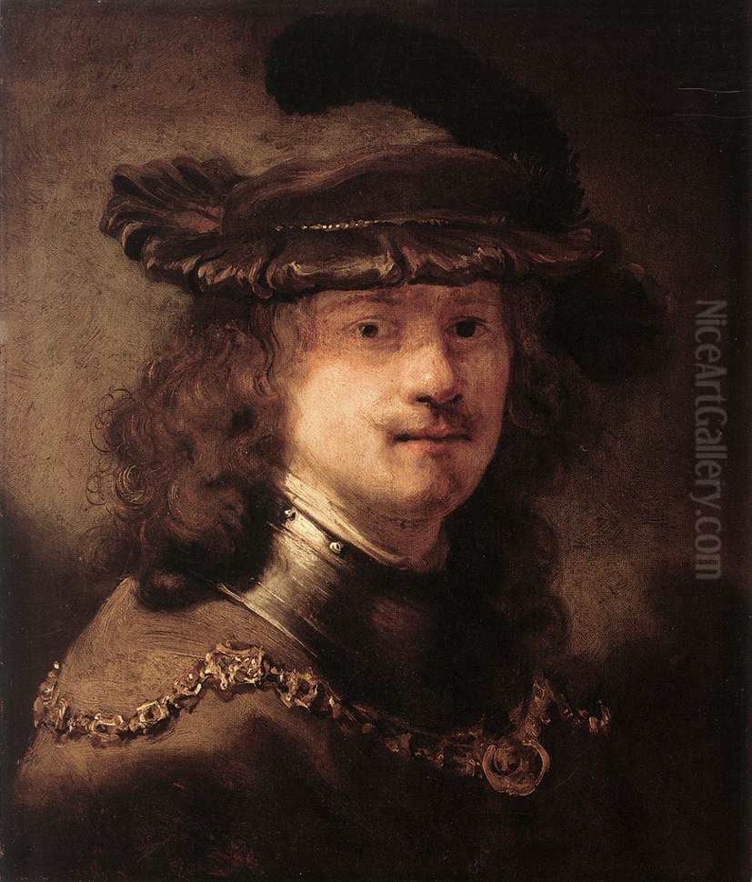 Self-portrait Oil Painting by Rembrandtor workshop