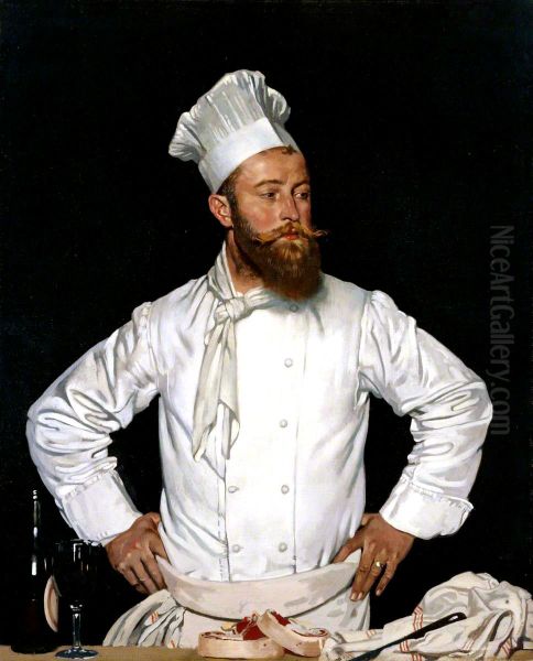 Le Chef de l'Hotel Chatham, Paris Oil Painting by William Orpen
