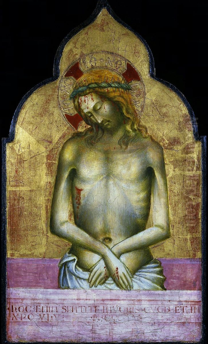 Imago Pietatis. Oil Painting by Master of the Straus Madonna