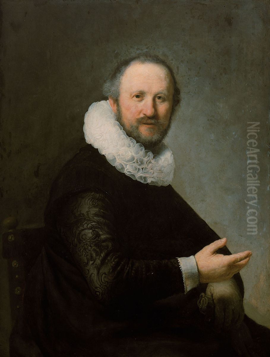 Portrait of a Man Seated Oil Painting by Rembrandt