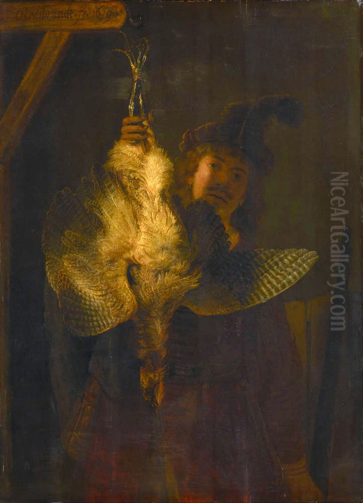 The Bittern Hunter Oil Painting by Rembrandt