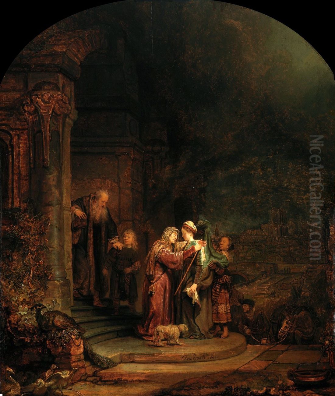 The Visitation Oil Painting by Rembrandt