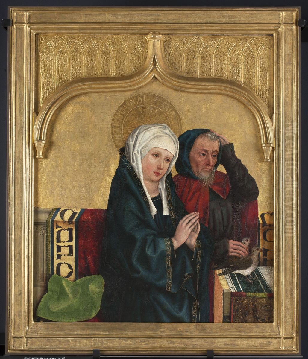 The presentation of Christ in the temple (part of the wing panel) Oil Painting by Hans Pleydenwurff