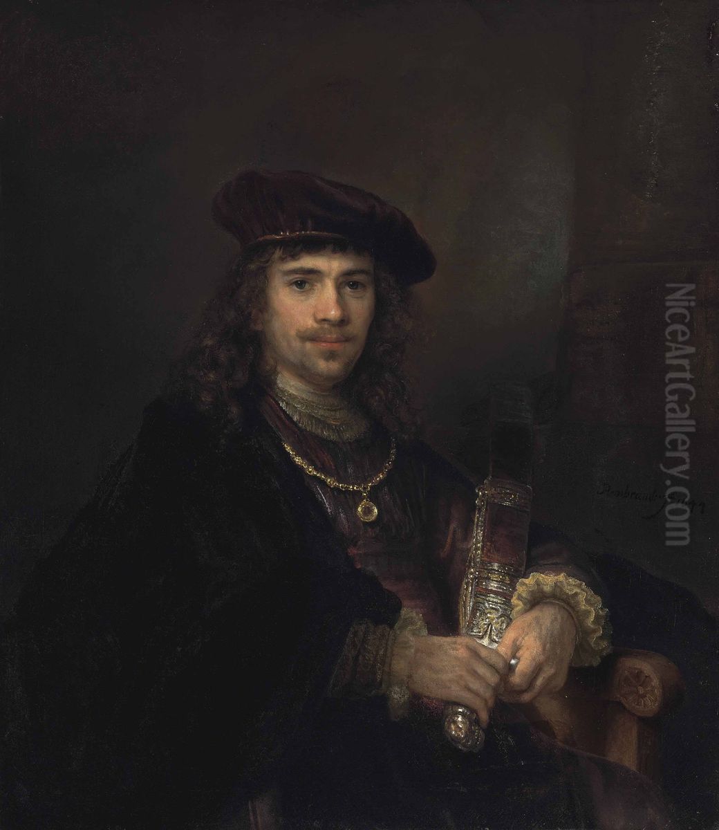 Man with a Sword Oil Painting by Rembrandtand workshop