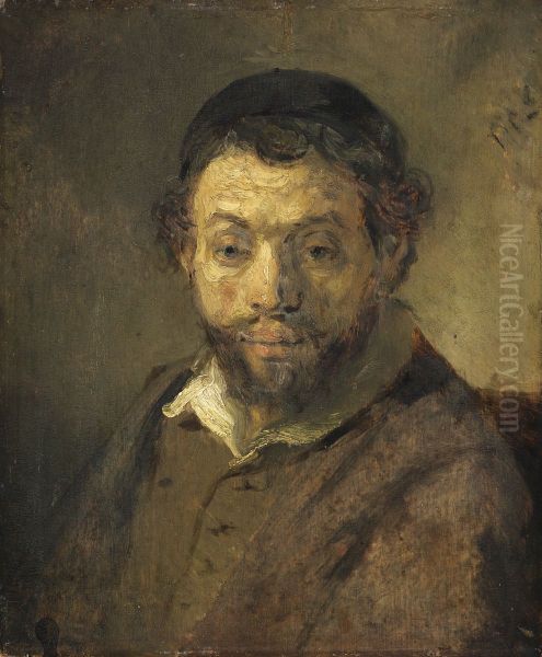 Bildnisstudie eines jungen Juden Oil Painting by Rembrandt